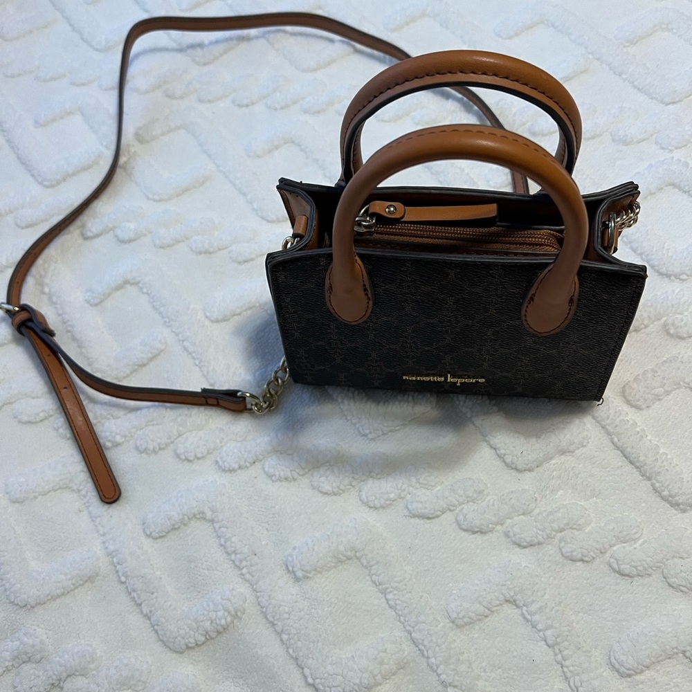 Brown and Black Designer Handbag